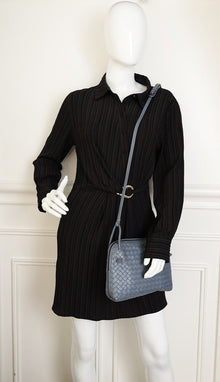 Bottega Veneta Bluish Grey Intrecciato Nappa Nodini Crossbody Bag