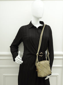 Bottega Veneta Travertine Intrecciato Nappa Cassette Camera Small Bag