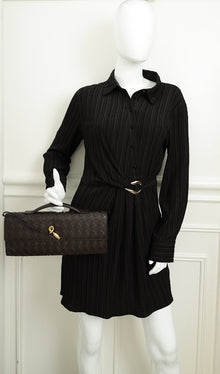 Bottega Veneta Fondant Brown Intrecciato Andiamo Clutch