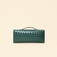 Bottega Veneta Metallic Emerald Intrecciato Andiamo Clutch