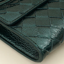 Bottega Veneta Metallic Emerald Intrecciato Andiamo Clutch
