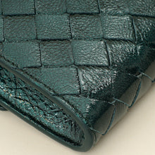 Bottega Veneta Metallic Emerald Intrecciato Andiamo Clutch