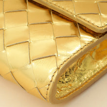 Bottega Veneta Metallic Gold Intrecciato Andiamo Clutch