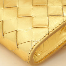 Bottega Veneta Metallic Gold Intrecciato Andiamo Clutch