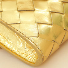 Bottega Veneta Metallic Gold Intrecciato Andiamo Clutch