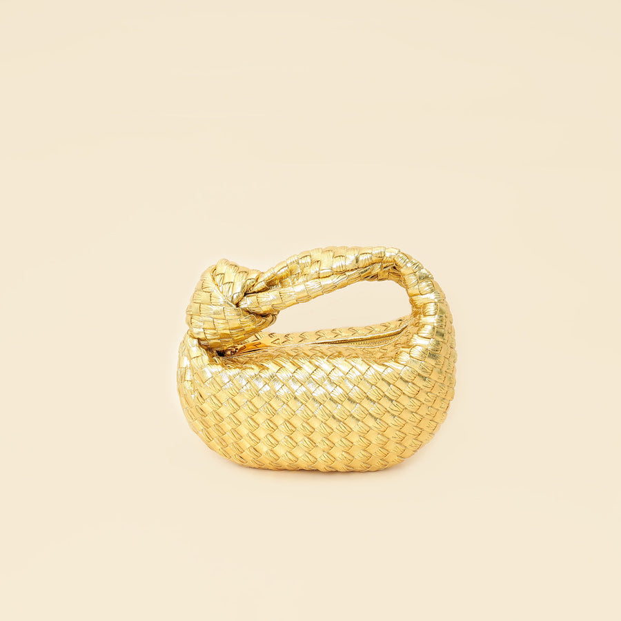 Bottega Veneta Metallic Gold Mini Jodie Bag