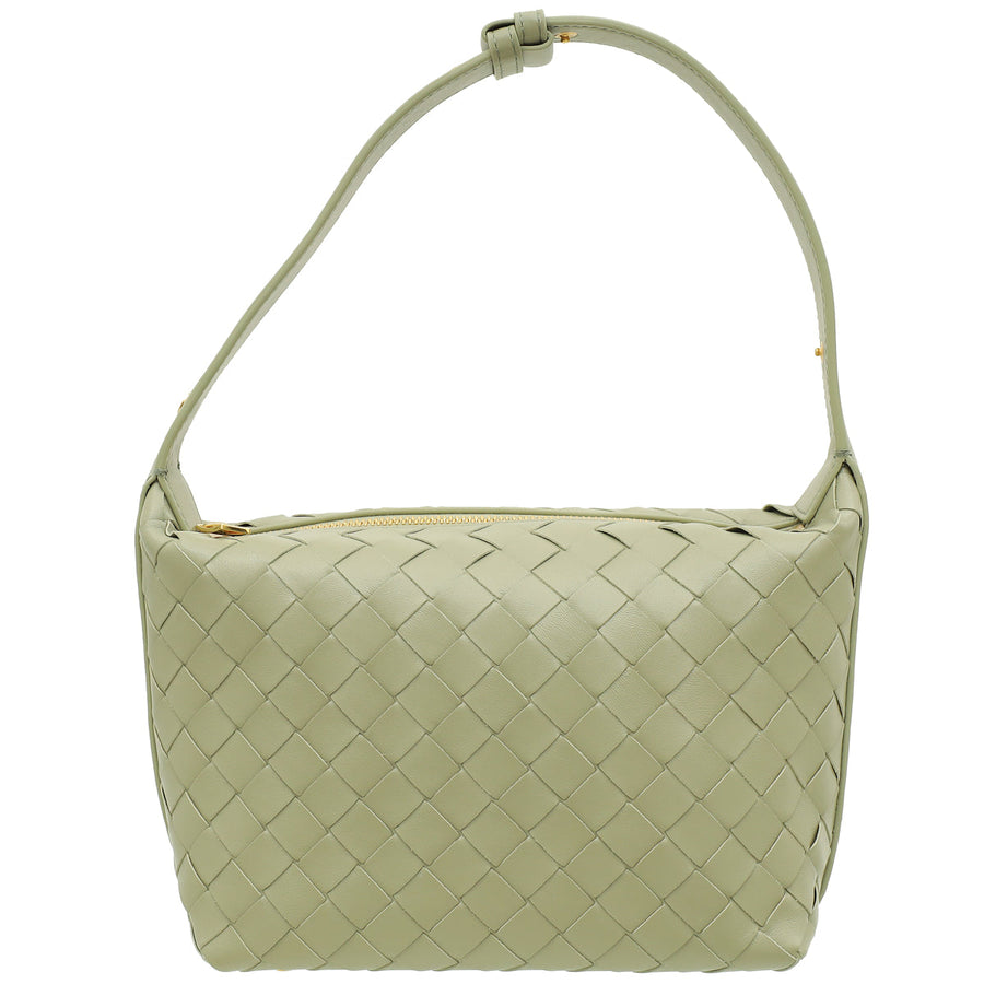 Bottega Veneta Travertine Intrecciato Wallace Mini Bag