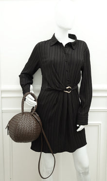 Bottega Veneta Chocolate Intrecciato Ball Top Handle Bag