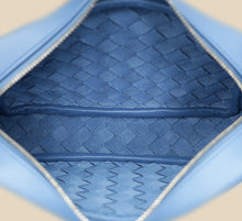 Bottega Veneta Blue Intrecciato Men's Classic Camera Bag