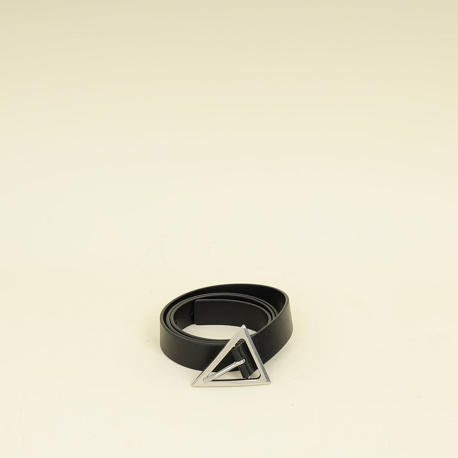 Bottega Veneta Black Triangle Buckle Belt