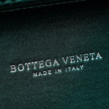 Bottega Veneta Emerald Green Intrecciato Satin Ayers Stretch Knot Clutch