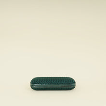 Bottega Veneta Emerald Green Intrecciato Satin Ayers Stretch Knot Clutch
