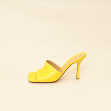 Bottega Veneta Yellow Stretch Heeled Mule 38.5