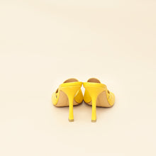 Bottega Veneta Yellow Stretch Heeled Mule 38.5