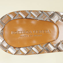 Bottega Veneta Metallic Dark Grey Ravello Heeled Sandal 35