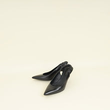 Bottega Veneta Black Smooth Slingback Pumps 36.5