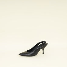 Bottega Veneta Black Smooth Slingback Pumps 36.5