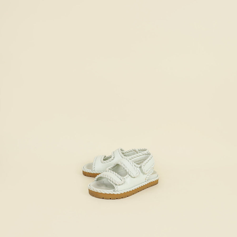 Bottega Veneta Off White Jack Flat Sandals 36