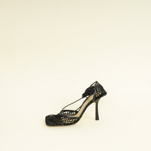 Bottega Veneta Black Stretch Lace Up Sandal 38