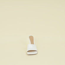 Bottega Veneta White Stretch Heeled Mules 39.5