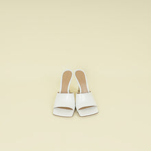 Bottega Veneta White Stretch Heeled Mules 39.5