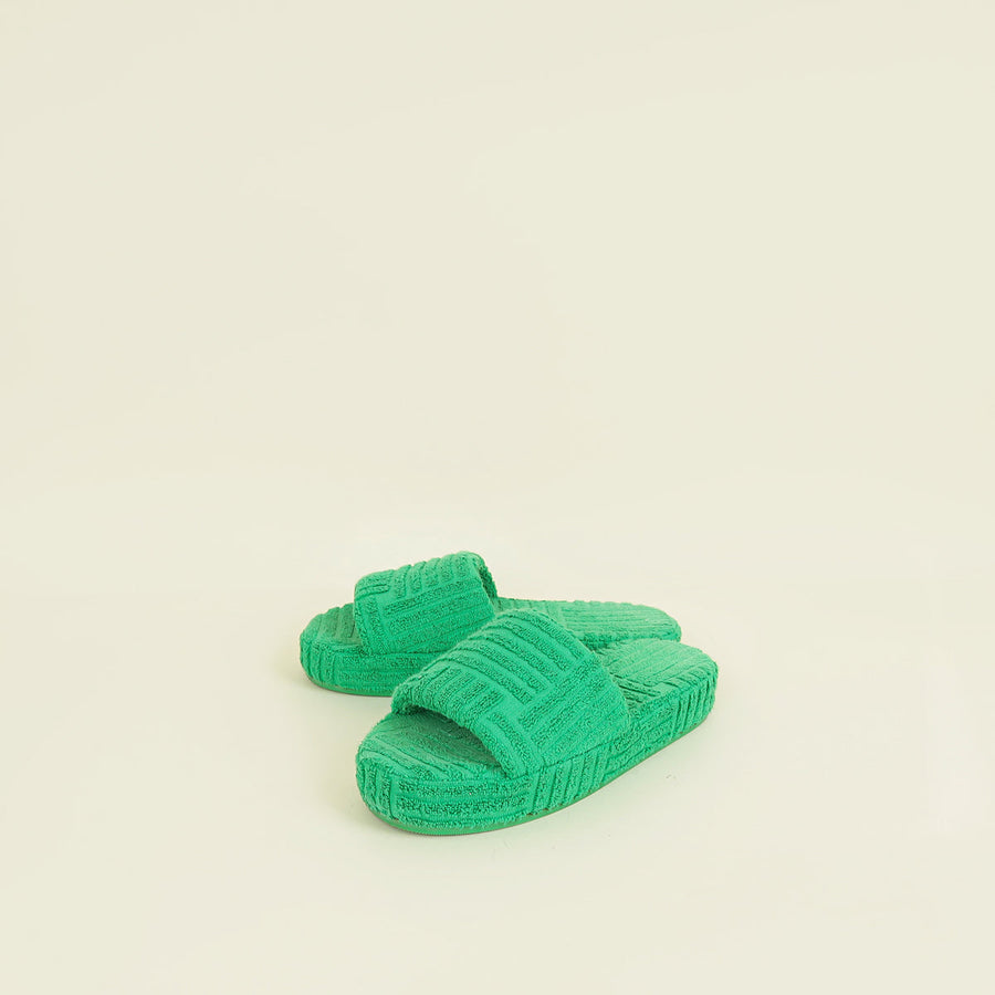 Bottega Veneta Grass Resort Sponge Slides 39