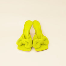 Bottega Veneta Kiwi Terry Fabric Bow Slide Sandals 39