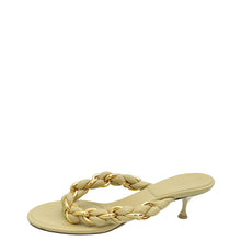 Bottega Veneta Beige Braided Chain Thong Sandal 40