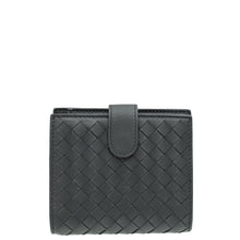 Bottega Veneta Black Intrecciato Medium French Wallet