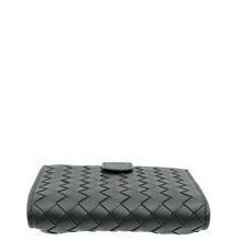 Bottega Veneta Black Intrecciato Medium French Wallet