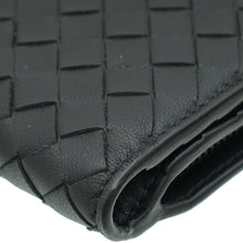 Bottega Veneta Black Intrecciato Medium French Wallet