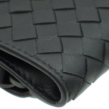 Bottega Veneta Black Intrecciato Medium French Wallet
