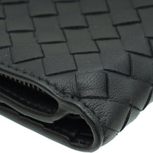 Bottega Veneta Black Intrecciato Medium French Wallet