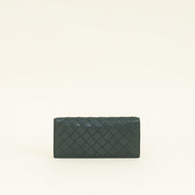 Bottega Veneta Dark Green Intrecciato Long Wallet