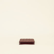 Bottega Veneta Burgundy Intrecciato Business Card Case
