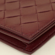 Bottega Veneta Burgundy Intrecciato Business Card Case