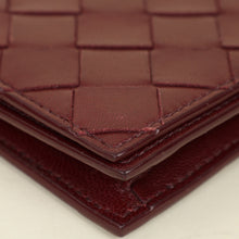 Bottega Veneta Burgundy Intrecciato Business Card Case