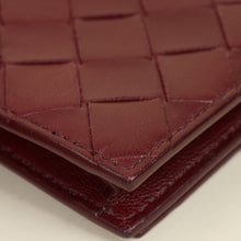 Bottega Veneta Burgundy Intrecciato Business Card Case