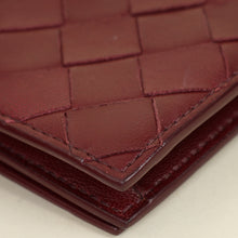 Bottega Veneta Burgundy Intrecciato Business Card Case