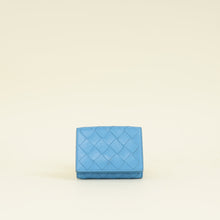 Bottega Veneta Blue Porridge Small Tri-Fold Zip Wallet