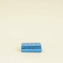 Bottega Veneta Blue Porridge Small Tri-Fold Zip Wallet