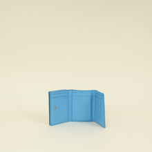 Bottega Veneta Blue Porridge Small Tri-Fold Zip Wallet