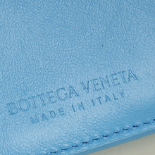 Bottega Veneta Blue Porridge Small Tri-Fold Zip Wallet