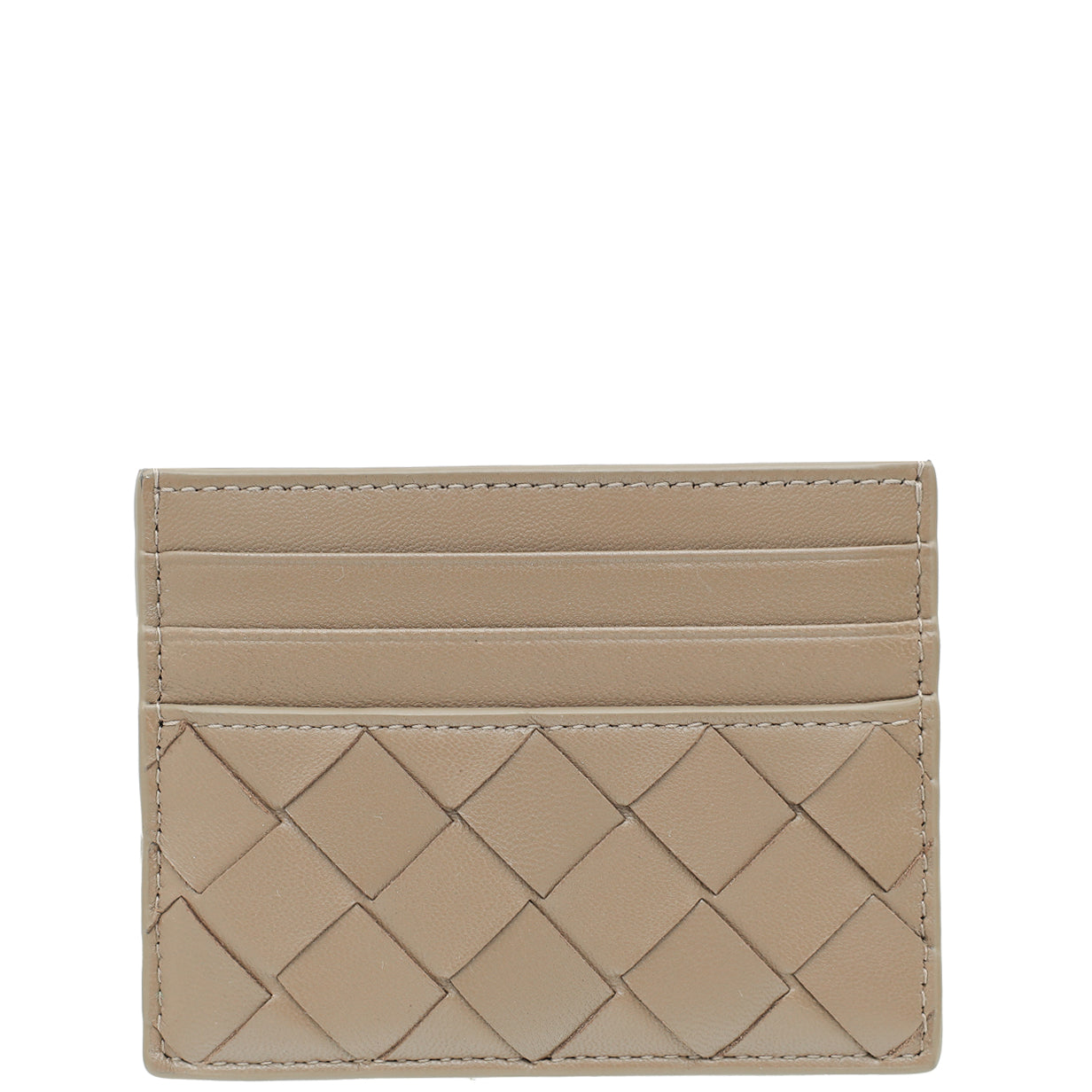 Bottega Veneta Light Brown Intrecciato Credit Card Case