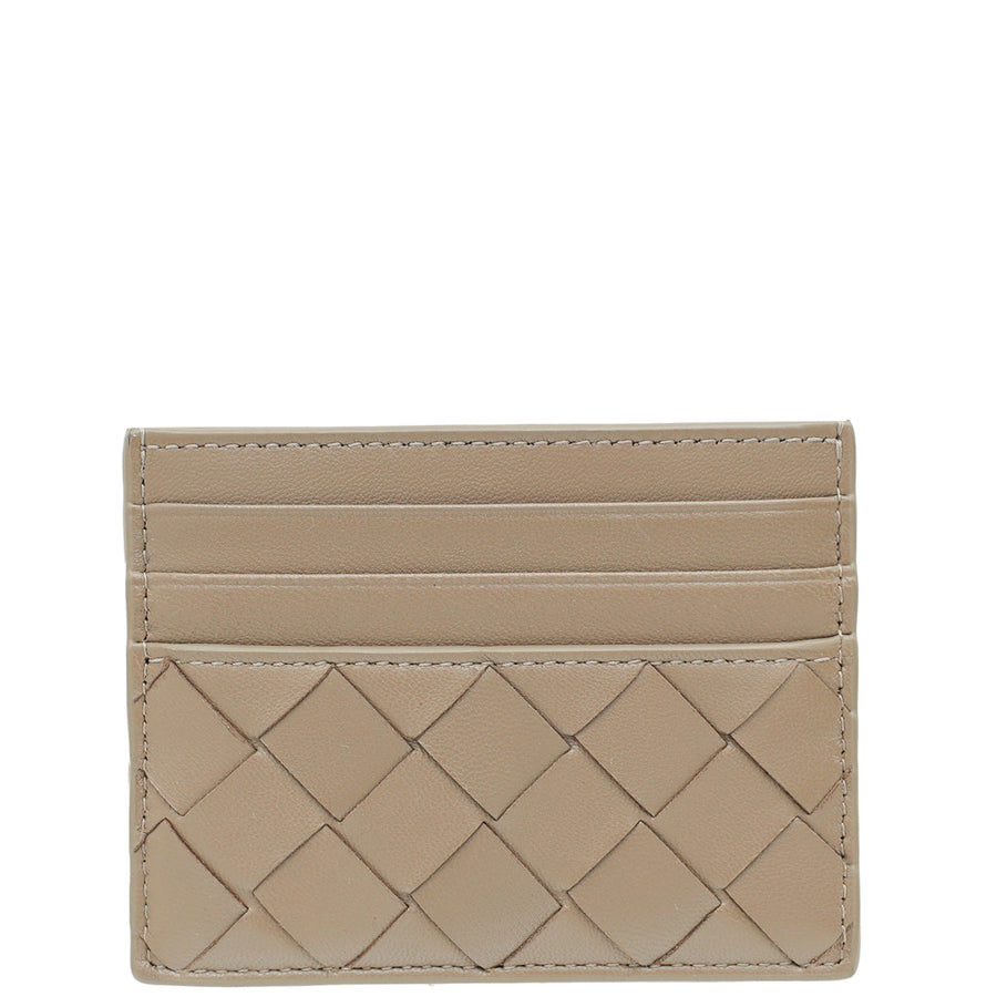 Bottega Veneta Light Brown Intrecciato Credit Card Case