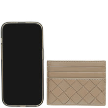 Bottega Veneta Light Brown Intrecciato Credit Card Case