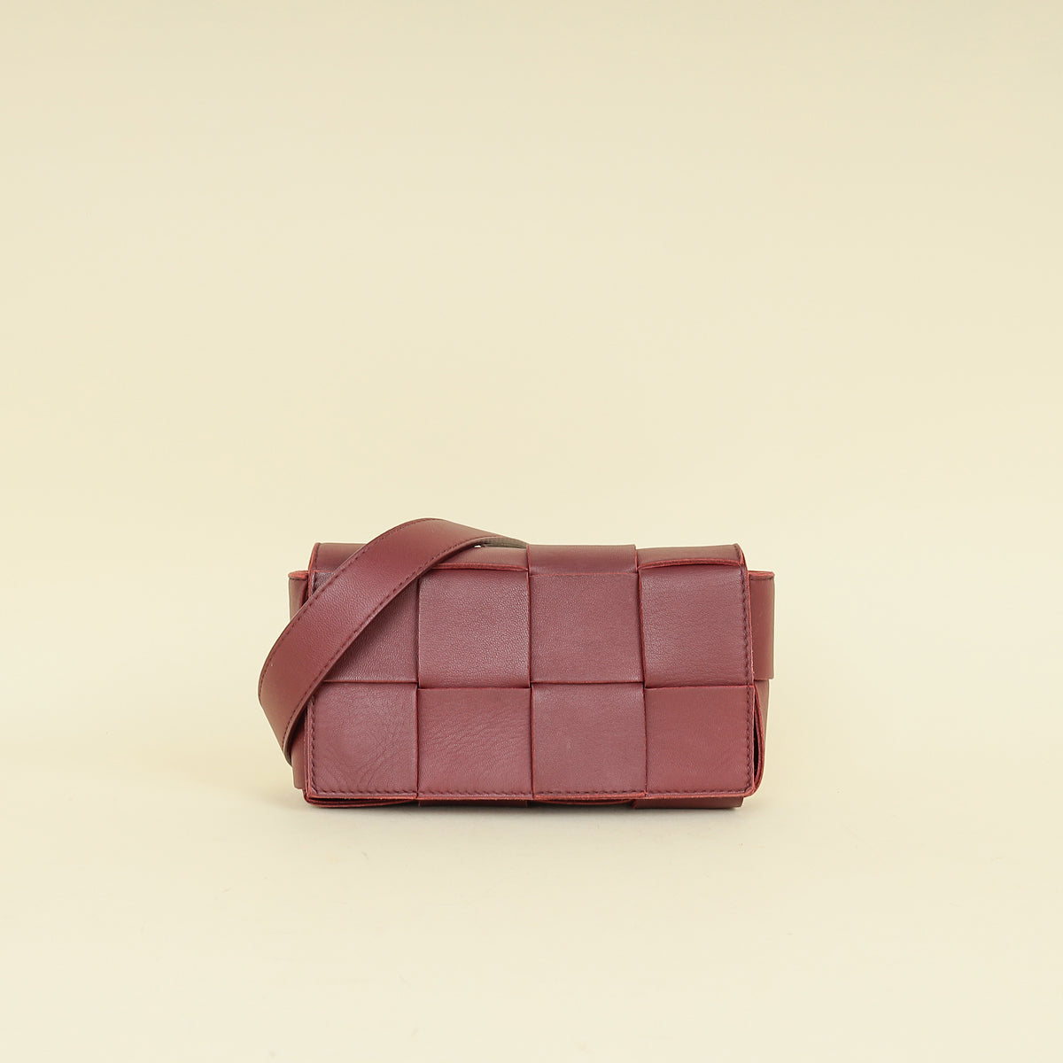 Bottega Veneta Burgundy Cassette Convertible Belt Bag
