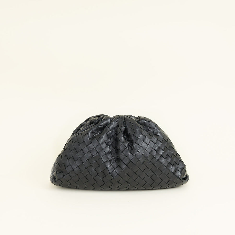 Bottega Veneta Black Intrecciato The Pouch Clutch Bag