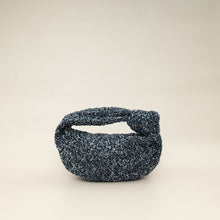 Bottega Veneta Navy Blue Mini Jodie Bouclé Denim Bag