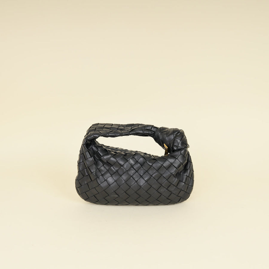 Bottega Veneta Black Intrecciato Mini Jodie Bag